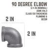 B & K STZ Industries 3/4 in. FIP each X 3/4 in. D FIP Black Malleable Iron 90 Degree Elbow 312UPE90-34